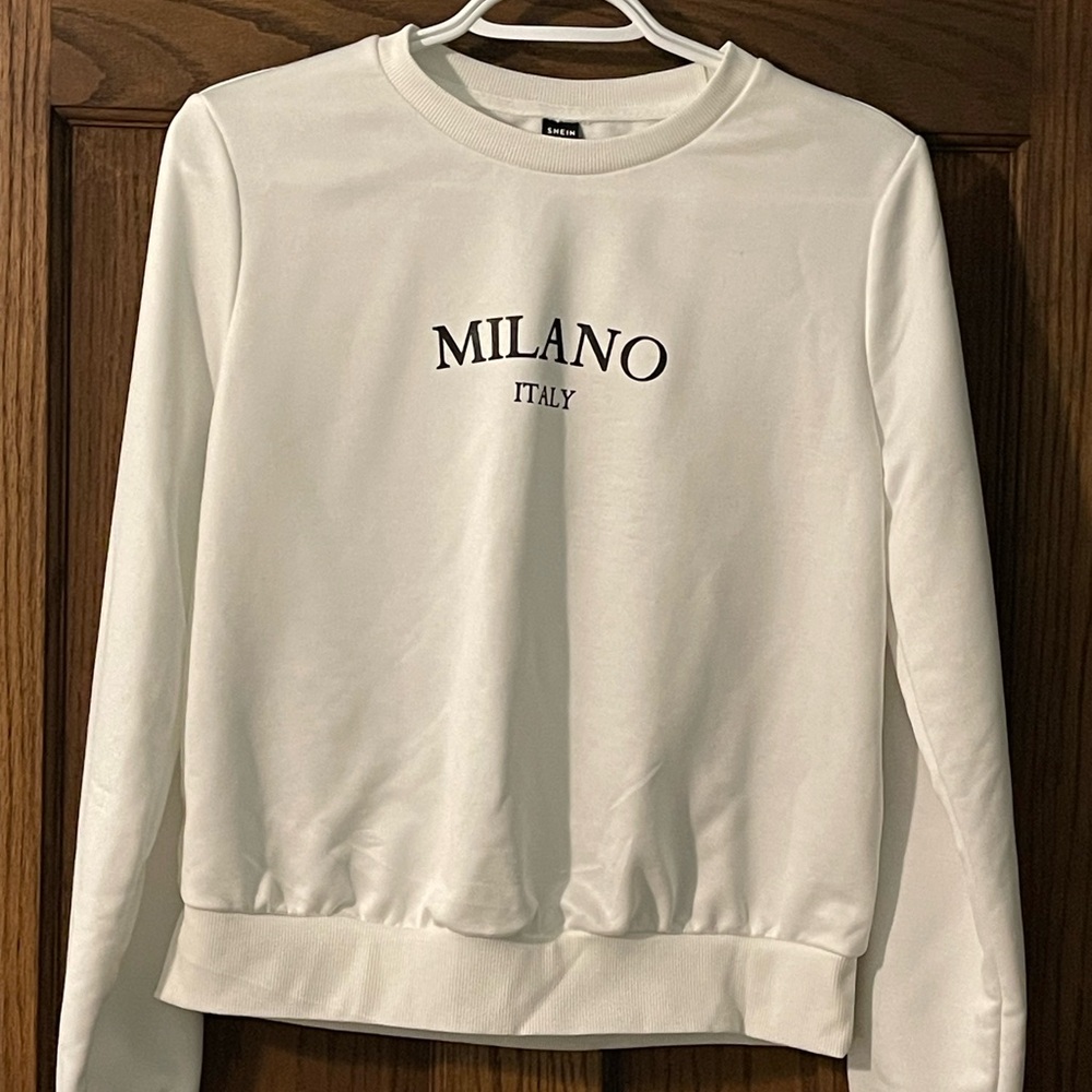 SHEIN White Milano Sweatshirt